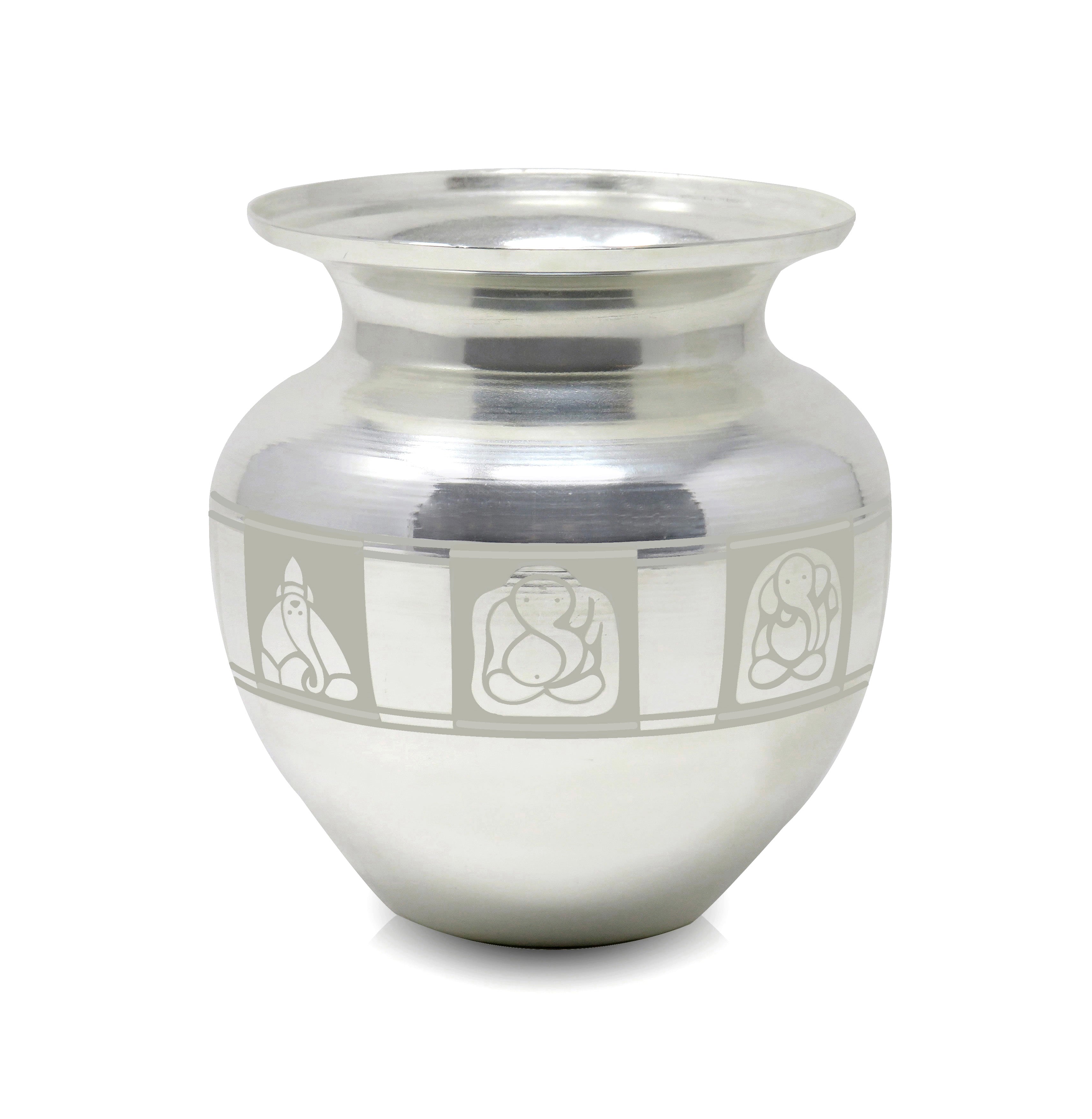 Bengalen Silver Plated Asthavinayak Pooja Kalash Lota Gadava Pooja Thali Set Puja Articles