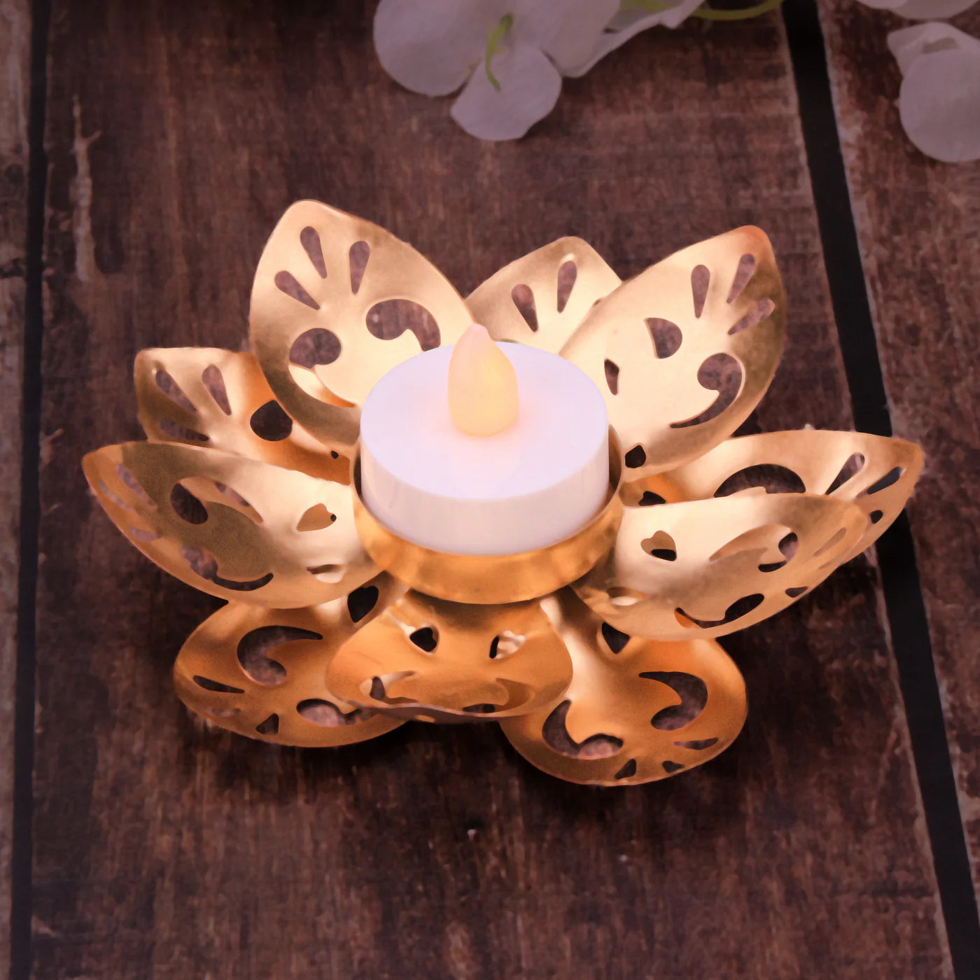 Waterlilly Brass Candle Holder Regular price Rs. 499.00