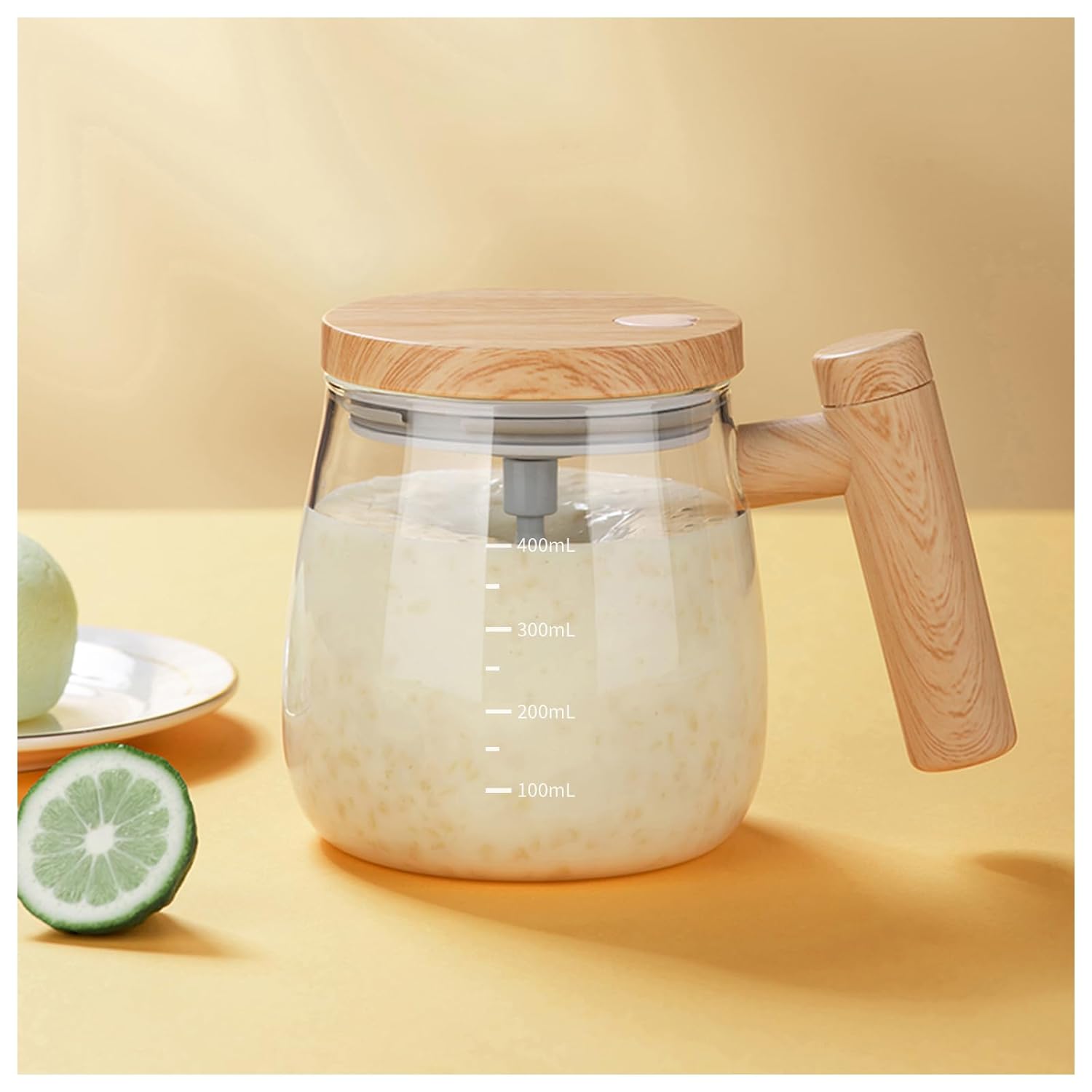 Self Stirring Mug, Electric Mixing Cup With High borosilicate Glass 400 ML