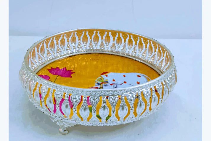 German Silver Pichwai Tray
